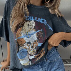 UO Metallica Harvester Of Sorrow Tour Glitter Tee